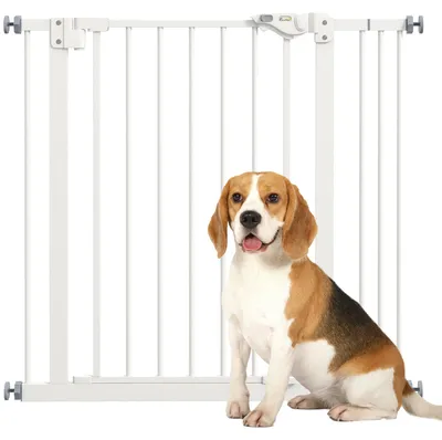 Image de Barrières de sécurité PawHut pour chiens, barrières d'escalier, barrières pour chiens, barrières de sécurité