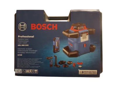 Obrázek produktu pro Bosch GRL 600 CHV Professional, 60 m, 3 mm/m, 8,5°, 600 m, 600 ot/min, 630-650 nm