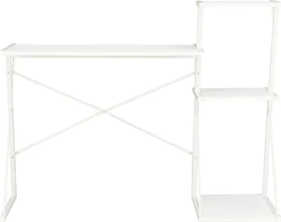 Produktbild von vidaXL Schreibtisch mit Regal Weiß 116×50×93 cm
