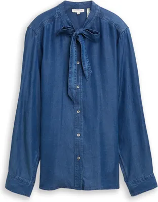 Produktbild von Tom Tailor Bluse mit Schleifen-Detail und leichten Raffungen hinten