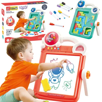 Immagine prodotto di Woopie Tavolo da disegno fronte-retro Tetris Gioco 2 in 1 Arancione