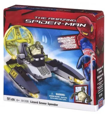 Image de Coffret spider-man : vehicule lizard sewer speeder - mega bloks - 91338 - jeu de construction spider-man