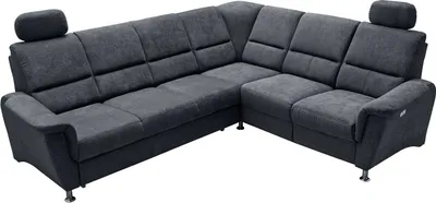 Produktbild von Ecksofa - Dunkelgrau - Stoff - mit USB-Anschluss