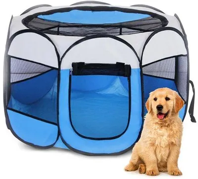 Image de Ensemble de cages de transport pliables pour animaux - Cage de transport pliable pour animaux de compagnie - Enclos de promenade portable pour chiens