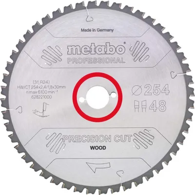 Immagine prodotto di Lama circolare di precisione per taglio legno professionale D315xW2.8x30mm 48T. WZ 0Gr.