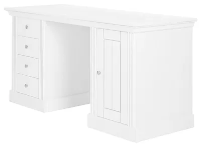 Produktbild von home24 Massiver Schreibtisch - Kiefer Weiß
