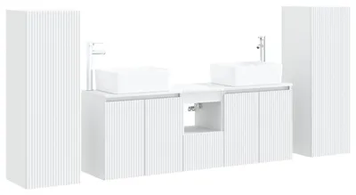 Immagine prodotto di Set di mobili da bagno, 5 pezzi, bianco, 33 x 34,5 x 100 cm