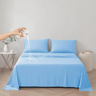 Produktbild von Matratzenschoner wasserdicht Himmelblau 230x300 cm