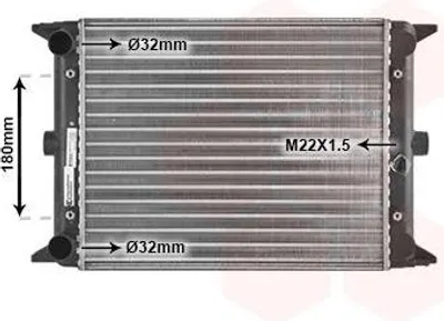 Produktbild von VAN WEZEL 58002012 Kühler Wasserkühler Motorkühler für VW GOLF I (17) SCIROCCO (53) POLO (86) DERBY (86)