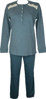 Immagine prodotto di Pigiama donna RAGNO serafino manica lunga pantalone lungo caldo cotone invernale interlock articolo DI77NI, Taglia 48, Cotone 100%