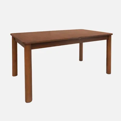 Immagine prodotto di Tavolo da pranzo rettangolare allungabile in legno di hevea e quercia 6 a 10 posti, Noce