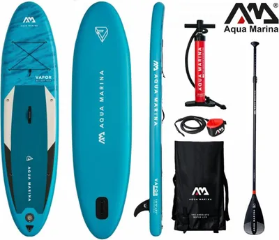 Immagine prodotto di Aqua Marina All-Around SUP Board 315x79 cm con zaino con zip Pompa a doppia azione LIQUID AIR Paddle Pinna centrale scorrevole Safety leash Blu