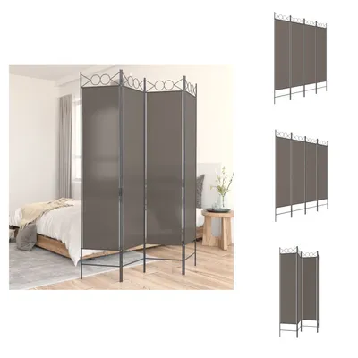 Obrázek produktu pro vidaXL 4dílný paraván antracit 160x200 cm látka - rozdělovač místností