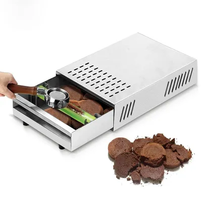 Kaffee-Klopfbox Edelstahl 35x25x8,3 cm für Siebträger