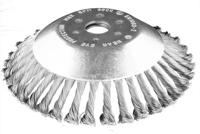 Produktbild von GRAPHITE Drahtbürste für Benzinschleifer 150/200 x 25,4 mm, hart/weich, Außendurchmesser 150/200 mm, Innenbohrung 25,4 mm, zum Reinigen von Pflastersteinen (200 x 25,4 mm, hart)