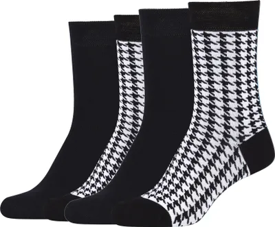 Produktbild von Camano Socken (Pack, 4-tlg.) ca-soft Hahnentritt mit Baumwolle in modernem Design black 35-38