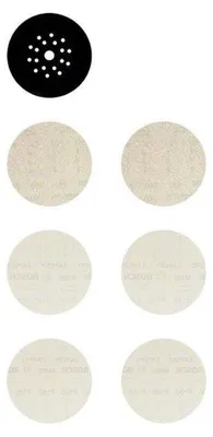 Image de Lot de 6 disques abrasifs BOSCH EXPERT M480 2608901667 - Ø225mm - G80 à G180