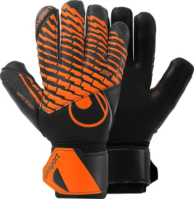 Produktbild von Uhlsport Fm Super Resist+ Hn Torwarthandschuhe - Schwarz / Neonorange