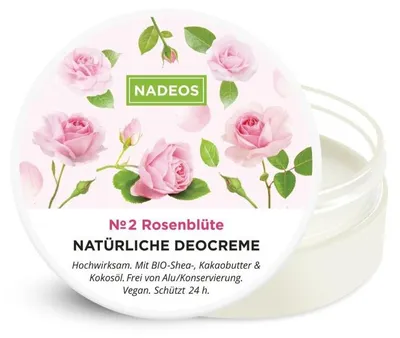 Image de NADEOS Crème déodorante naturelle à la fleur de rose