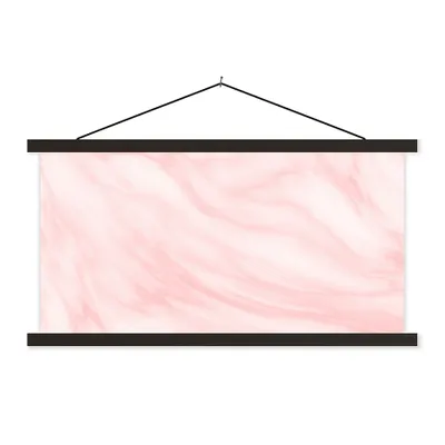 Produktbild von MuchoWow® Textilposter Marmor - Rosa - Weiß - Luxus - Marmoroptik 60x30 cm mit schwarzem Rahmen - Textilien