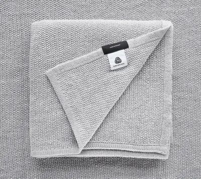 Produktbild von Lullalove Babydecke Decke Kinderdecke 100% Wolle 90x100 Grau