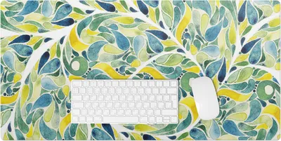 Produktbild von Abstraktes Blatt – Schreibtischunterlage – Rutschfeste Tischunterlage – Schreibtischmatte für Büro & Zuhause – Schreibunterlage – Mauspad – Tischmatte – 90 x 45 cm