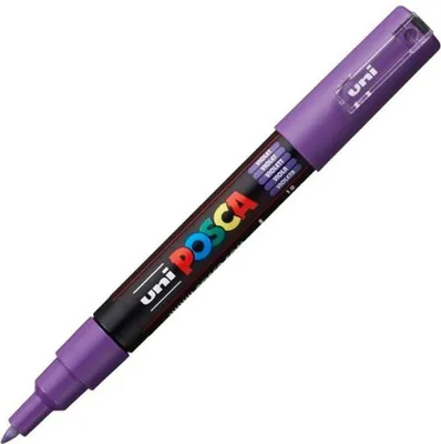 Zdjęcie produktu dla Flamastry POSCA PC-1M fioletowe (6 sztuk)
