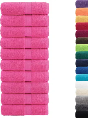 Produktbild von vidaXL Premium-Gästetücher SOLUND 10 Stk. Rosa 30x50 cm 600 g/m²