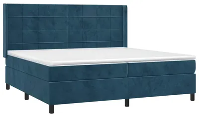 Produktbild von vidaXL Boxspringbett mit Matratze Dunkelblau 200x200 cm Samt