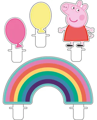 Peppa Pig Mini-Figurkaarsen, 4 Stück, Geburtstagskerzen