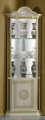 Obrázok produktu pre Kommode Regal Holz Vitrine Schrank Anrichte Schränke Klassische Eckvitrinen