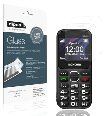 Image de 2x Protection ecrán pour Maxcom MM443 mat Verre souple Film Protecteur 9H dipos