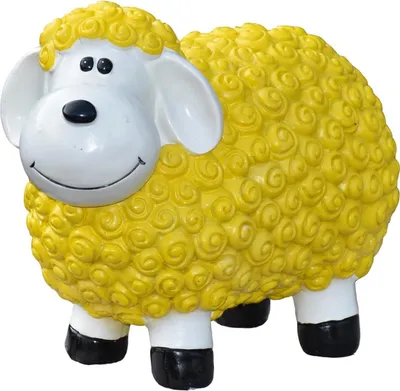 Produktbild von Schaf Gelb Gartenfigur 23 cm hoch Deko Figur