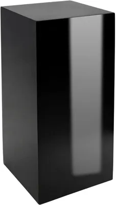 Image de VIVANNO Podium en fibre de verre PODIUM Colonne, noir brillant - 30x30x60 cm