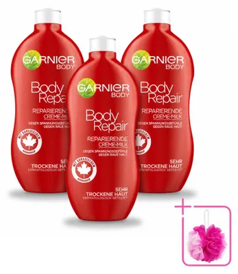 Productafbeelding van 3 x Garnier Body Repair Herstellende Bodylotion - 400 ml - Voordeelverpakking - 3 stuks