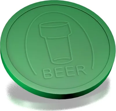 Produktbild von CombiCraft Wertmarke mit Bierglas Motiv Grün Ø29mm - 250 Stück