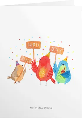 Produktbild von Mr. & Mrs. Panda Grußkarte Happy Birdday - Weiß - Geschenk, Geschenke, Geburtstagskarten, Klappkarte, Geburtstagskarte, Birthday, Party, Geburtstag, Einladungskarte