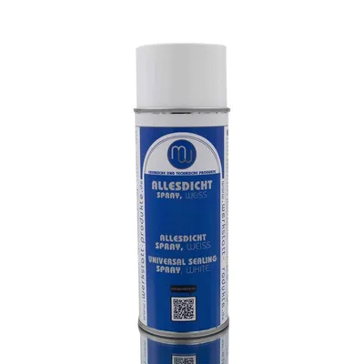 A spray can of sealant on a white background.
