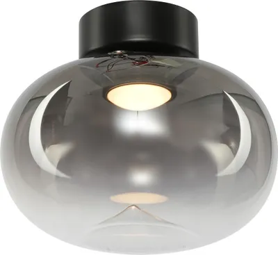 Produktbild von Moderne Deckenleuchte für Wohn- oder Schlafzimmer, schwarzer Rauchglasschirm, warme Farbe, LED 4W VASO Milagro
