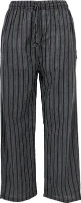 Produktbild von Gestreifte Yogahose, Uni Baumwoll-Goa-Hose - Schwarz, Herren, Baumwolle, Größe: M