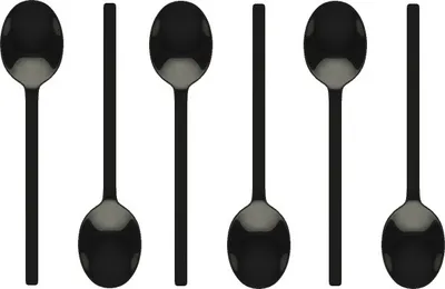 Produktbild von MEPRA Dessertlöffel SET 6x Löffel Edelstahl Teelöffel Mokkalöffel Schwarz