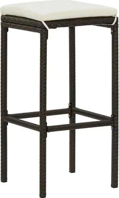 Immagine prodotto di Sgabelli da Bar con Cuscini 6 pz Marroni in Polyrattan