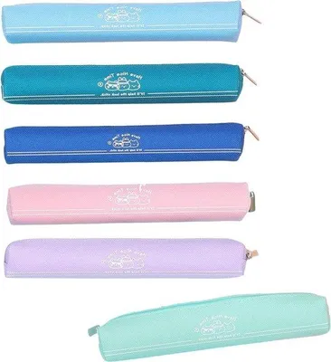 Image de Porte-crayons et stylos, 6 pièces, bleu clair/cyan/bleu saphir/vert clair, compact, 205 x 25 x 25 cm