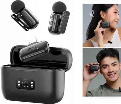 Immagine prodotto di 2 microfoni wireless da 100 m per telefono con USB TYPE-C USB-C ULANZI / A200 / SKU: A046