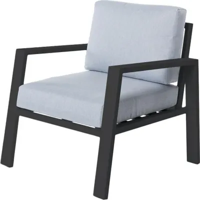 Produktbild von LOLAhome Sessel de Garten Laminat Thais de Aluminium Graphit de 73x74x73 cm
