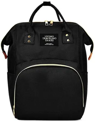 Produktbild von Windelrucksack – Großer Organizer – Verstellbare Befestigung – Ideal für Kinderwagen – Kompaktes Design – Schwarz – Wickeltasche