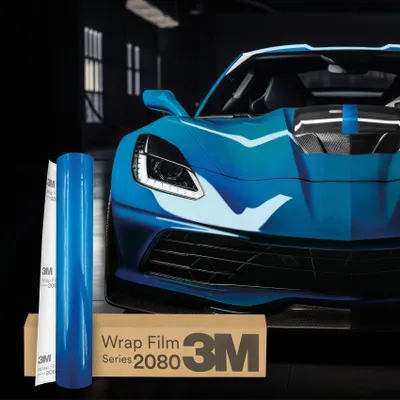Produktbild von 3M 2080 Car Wrapping Folie 30x152 cm G337 Gloss Blue Fire – Premium Autofolie, 3D verformbar, bis 8 Jahre Haltbarkeit