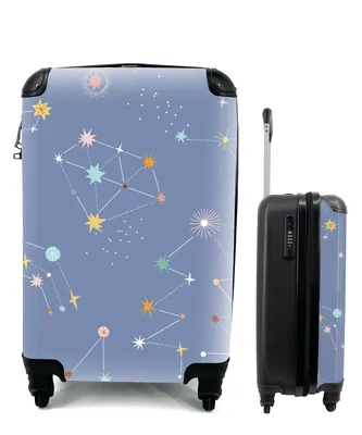 Produktbild von MuchoWow® Koffer Handgepäck Trolley Rollkoffer Kleine Reisekoffer mit 4 Rollen - Weltraum - Sterne - Cabin Size < 55x40x23 cm & 55x40x20 cm - Fotokoffer - Kabinenkoffer - Boardgepäck - Reise-Box - Reisekoffer - Reisegepäck - Koffer mit Bild - Trolley für Kinder