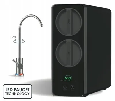Zdjęcie produktu dla SYSTEM ODWRÓCONA OSMOZA VIO AW-RL03-600G CZARNY WYDAJNOŚĆ 1,6 l/m LED KRAN