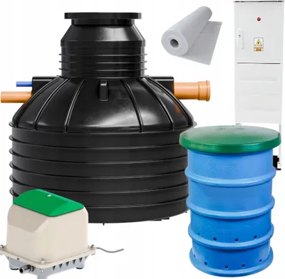 Produktbild von JFC Kleinkläranlage AQUA A5 3400L - 2-4 Personen - Set mit Sickerschacht